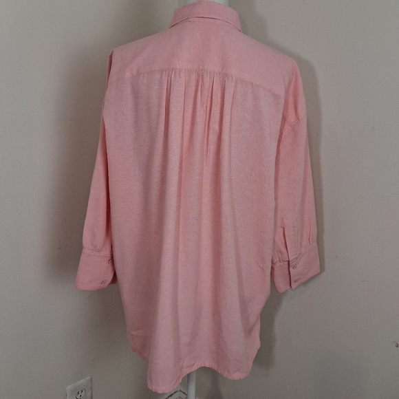 Pomander Place Pink Adair Boyfriend Shirt Size Large - Picture 10 of 11